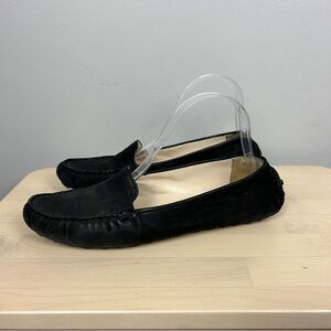 COLE HAAN Zerogrand Suede Driving‎ Loafers Size 8 Black Comfort Slip On